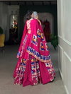 Pink Colour Rayon With Plain Printed Silk Lehenga With Blouse Dupatta Wholesale Market Surat